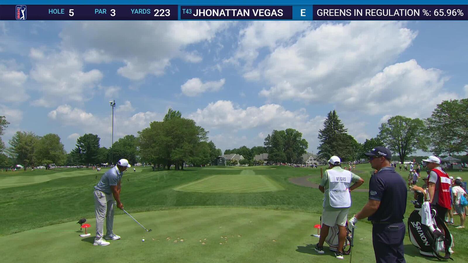 Jhonattan Vegas | Round 3 | 5th hole | Shot 1 | 2025 Travelers
