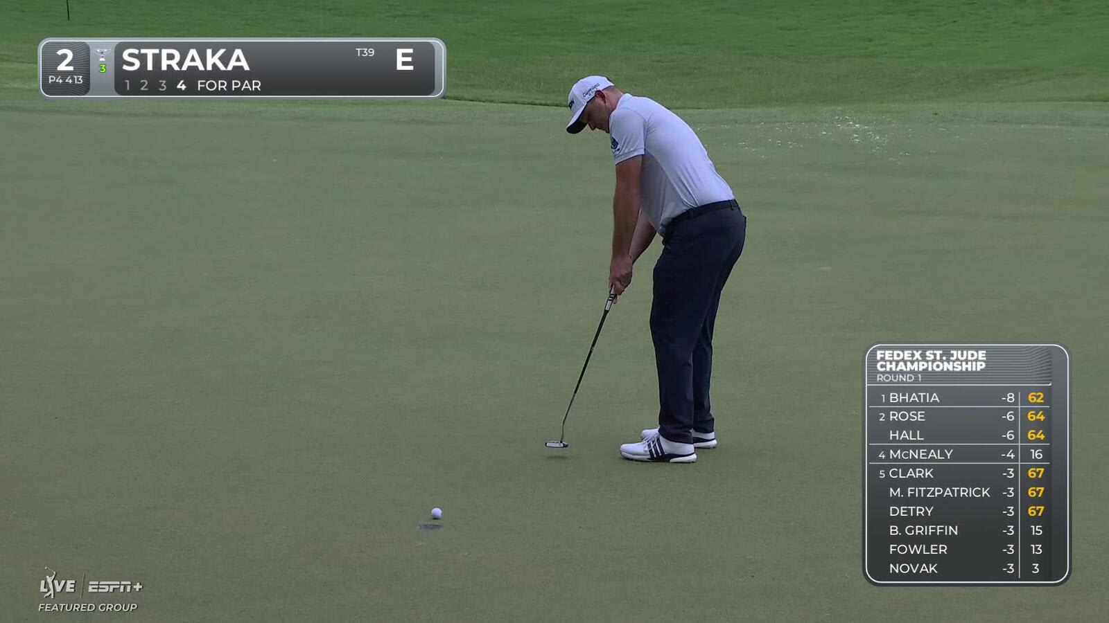 Sepp Straka | Round 1 | 2nd hole | Shot 4 | 2025 FedEx St. Jude