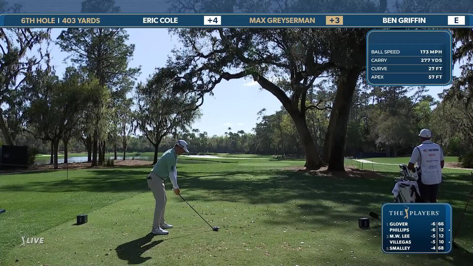 Max Greyserman | Round 1 | 6th hole | Shot 1 | 2025 THE PLAYERS