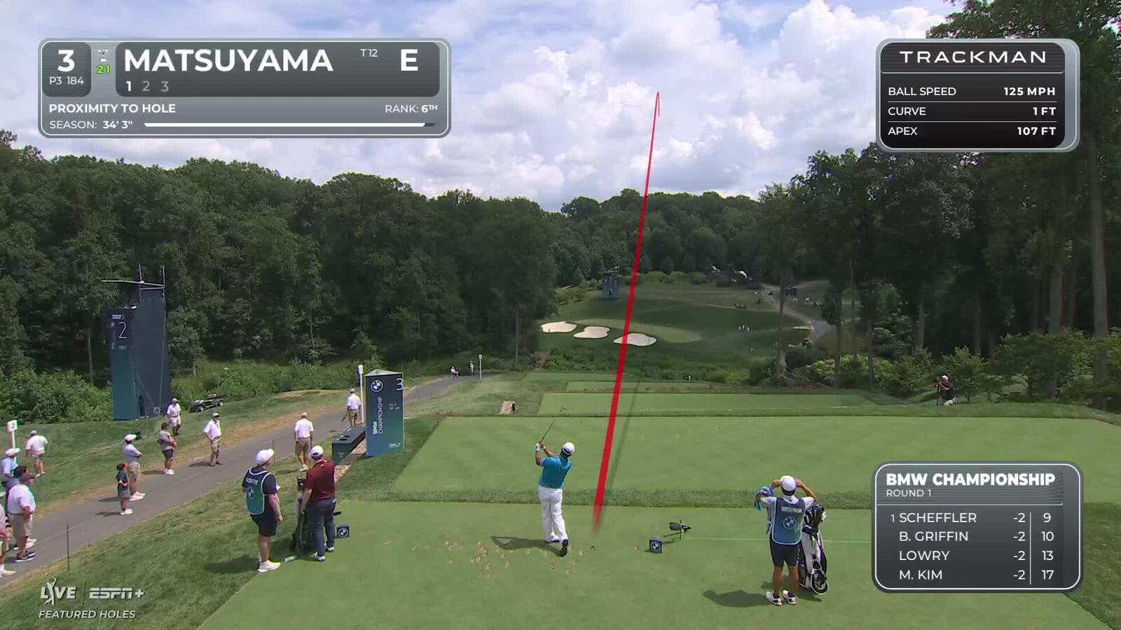 Hideki Matsuyama | Round 1 | 3rd hole | Shot 1 | 2025 BMW Championship