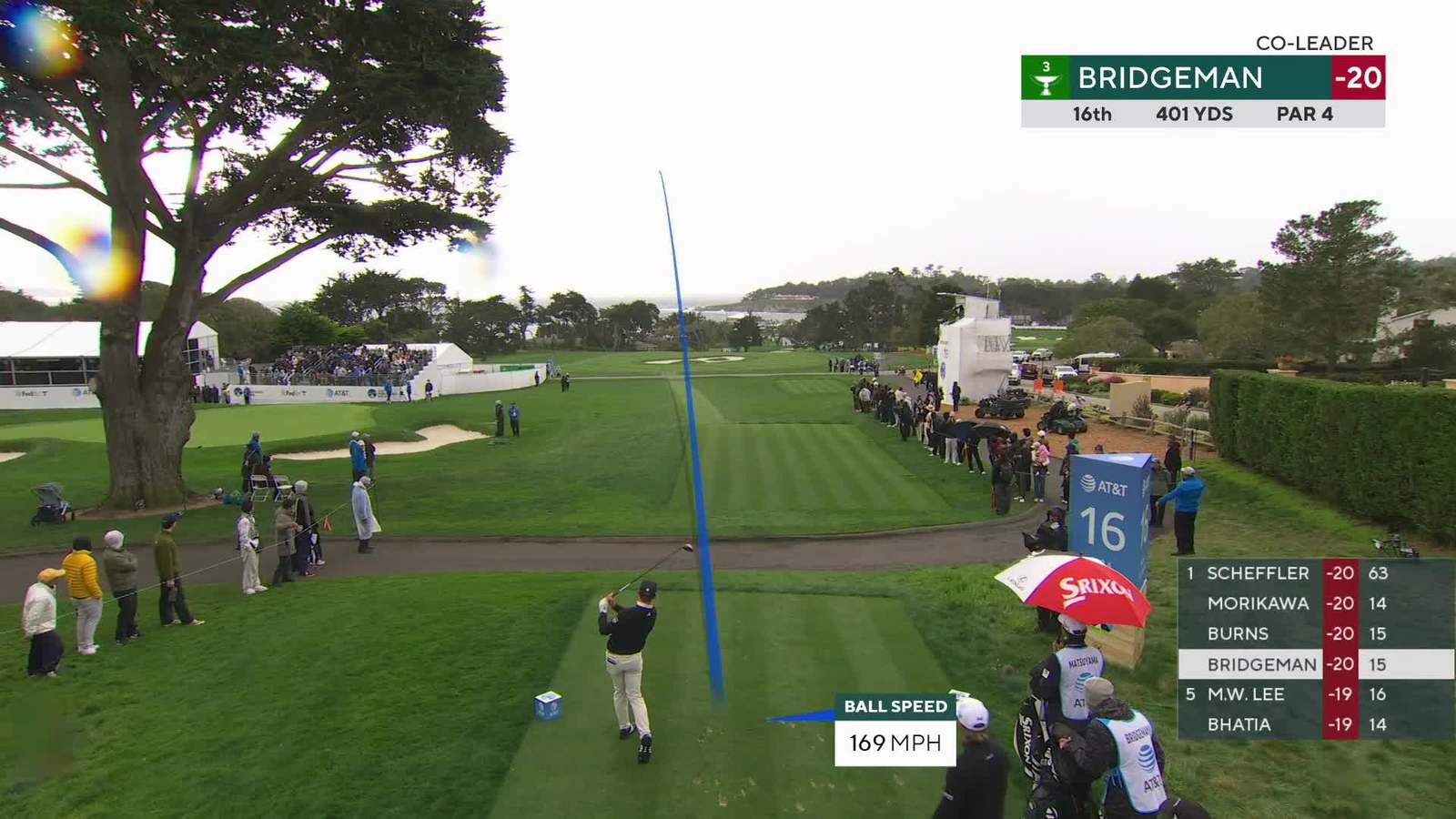 Brigdeman Jacob Bridgeman | Round 4 | 16th hole | Shot 1 | 2026 AT&T Pebble Beach