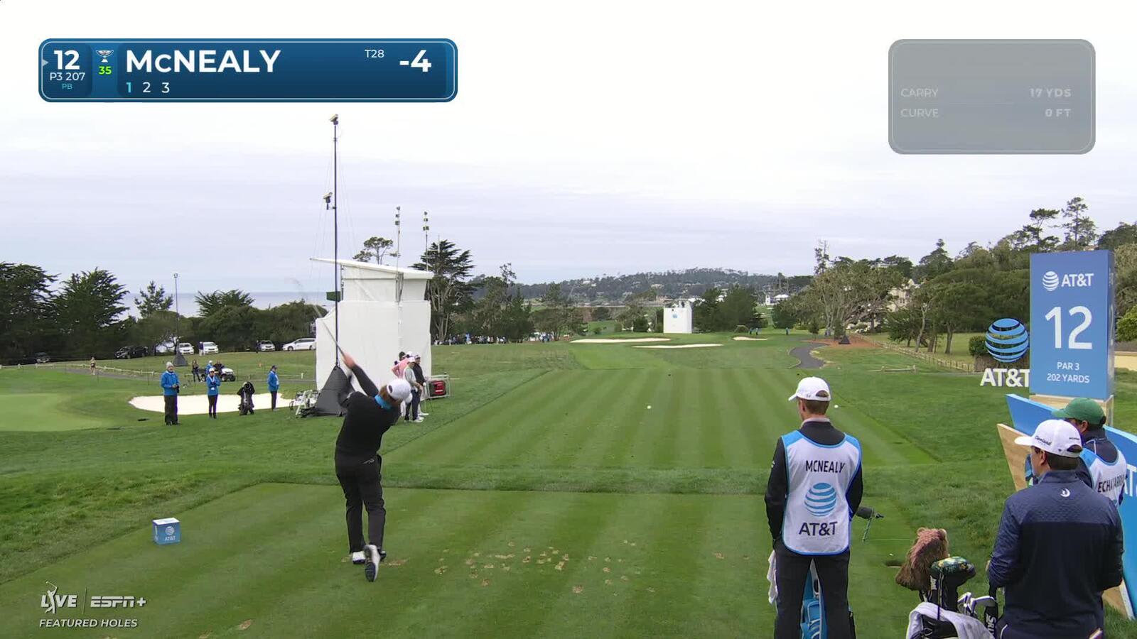 Maverick McNealy | Round 2 | 12th hole | Shot 1 | 2025 AT&T Pebble Beach