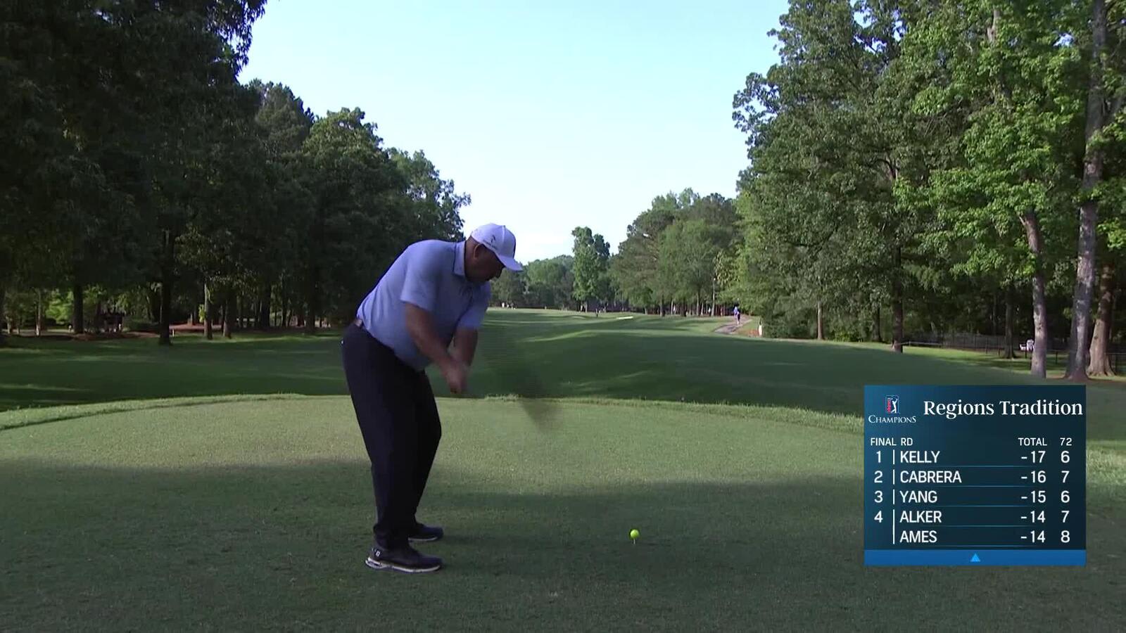 Ángel Cabrera | Round 4 | 8th hole | Shot 1 | 2025 Tradition