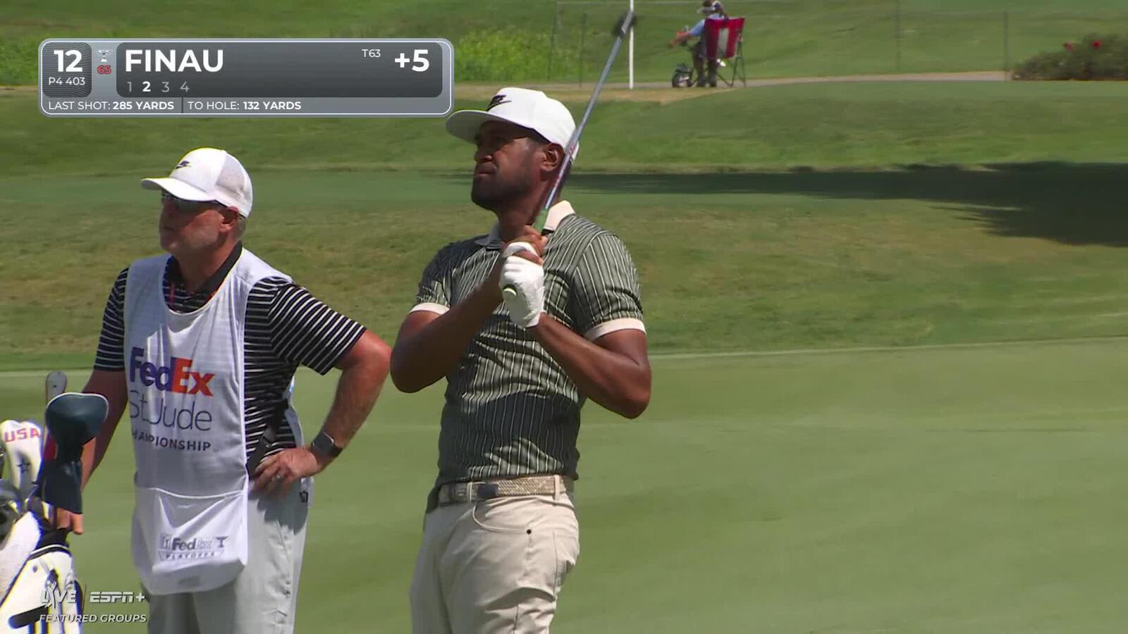 Tony Finau | Round 4 | 12th hole | Shot 2 | 2025 FedEx St. Jude