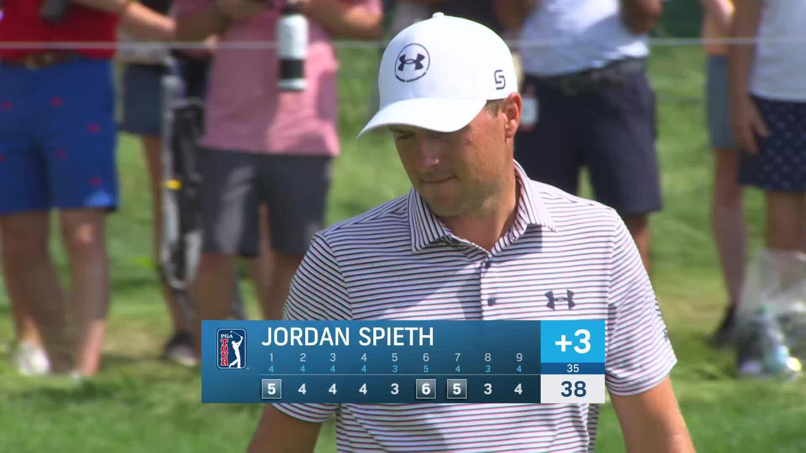 Jordan Spieth | Round 1 | 9th hole | Shot 4 | 2025 Travelers