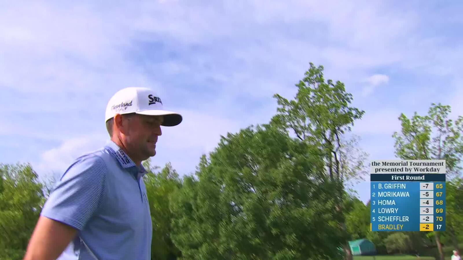 Keegan Bradley | Round 1 | 18th hole | Shot 2 | 2025 the Memorial