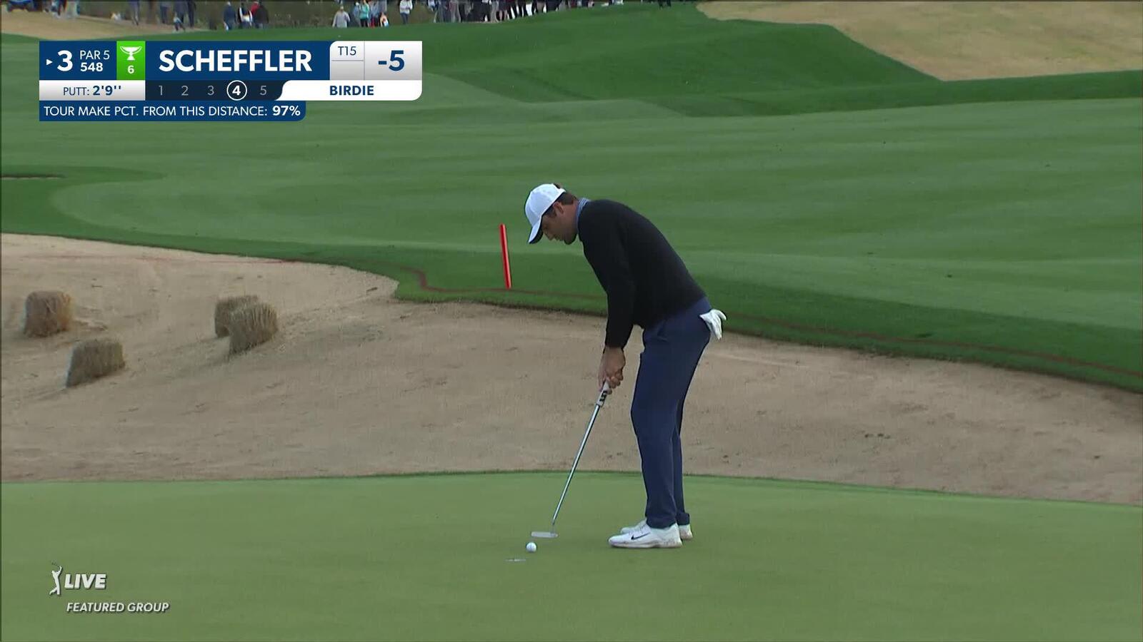 Scottie Scheffler | 2024 WM Phoenix Open | Round 2 | 3rd hole | Shot 4