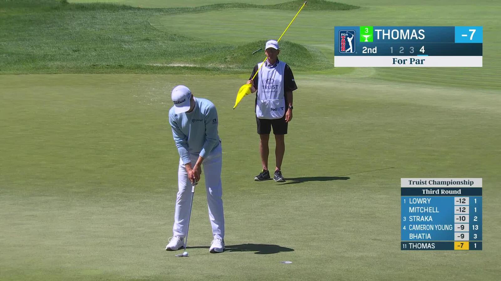 Justin Thomas | Round 3 | 2nd hole | Shot 4 | 2025 Truist Championship