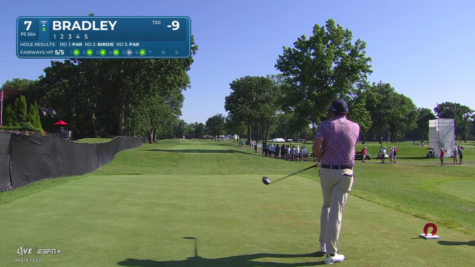 Keegan Bradley | Round 4 | 7th hole | Shot 1 | 2025 Rocket Classic