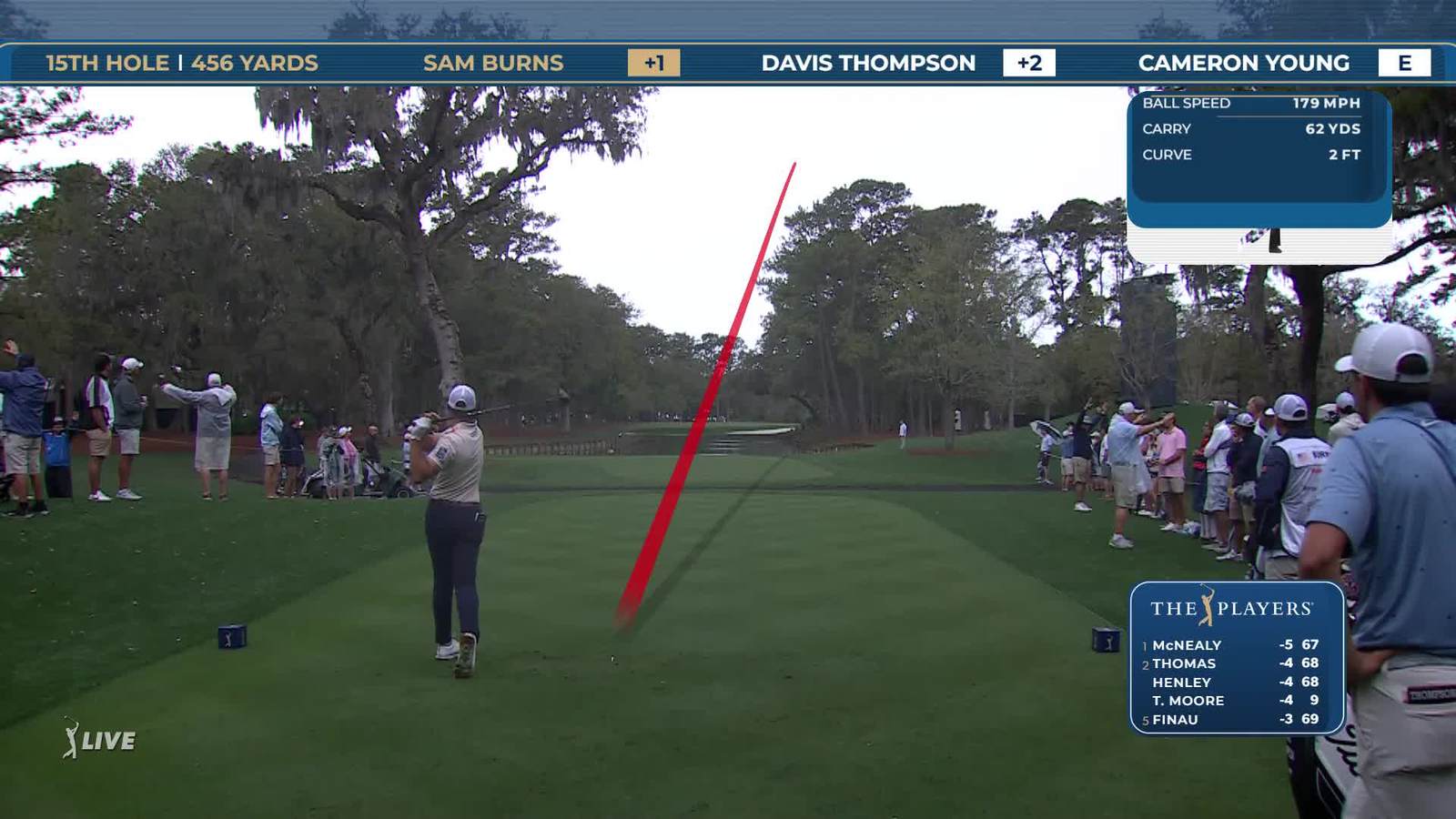 Sam Burns | Round 1 | 15th hole | Shot 1 | 2026 THE PLAYERS