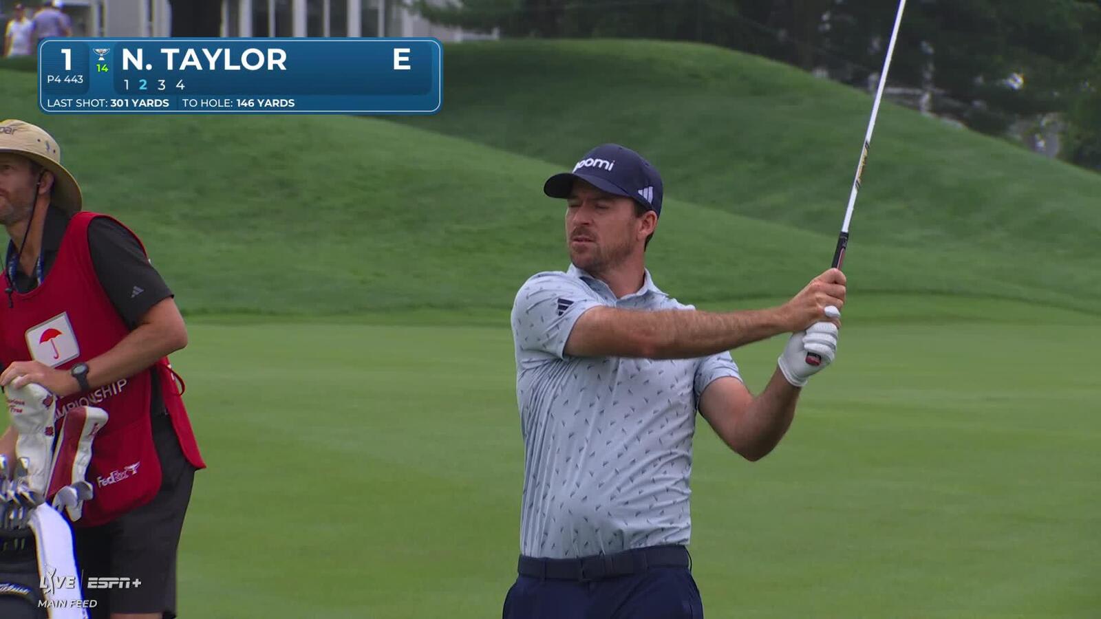 Nick Taylor | Round 1 | 1st hole | Shot 2 | 2025 Travelers