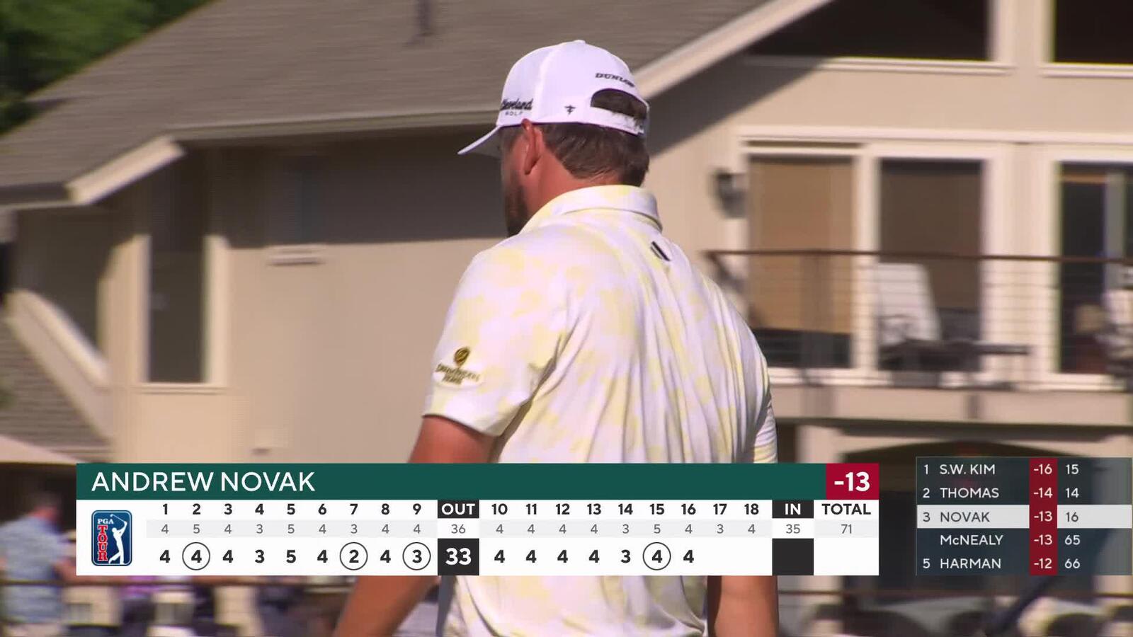Andrew Novak | Round 3 | 16th hole | Shot 4 | 2025 RBC Heritage