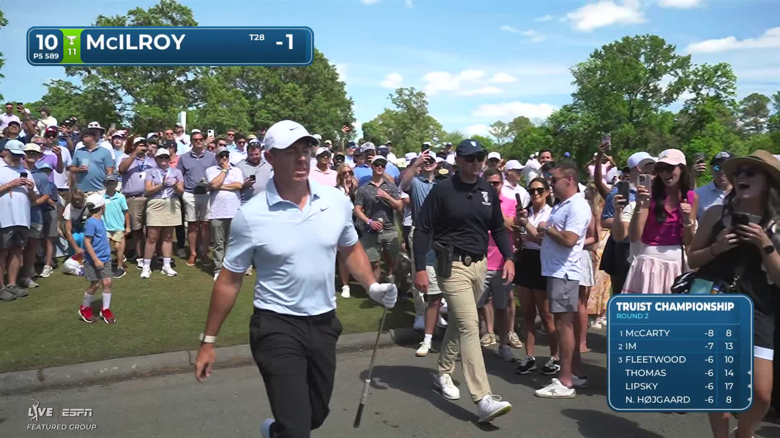 Rory McIlroy | Round 2 | 10th hole | Shot 3 | 2026 Truist Championship