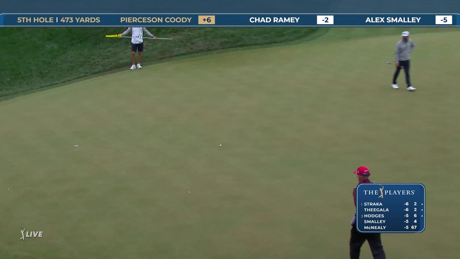 Pierceson Coody | Round 2 | 5th hole | Shot 4 | 2026 THE PLAYERS