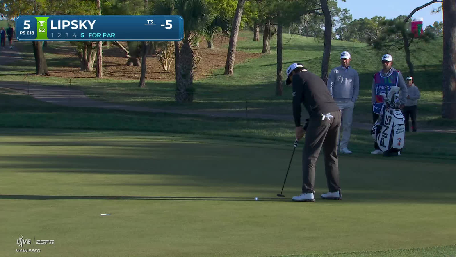 David Lipsky | Round 2 | 5th hole | Shot 5 | 2026 Valspar