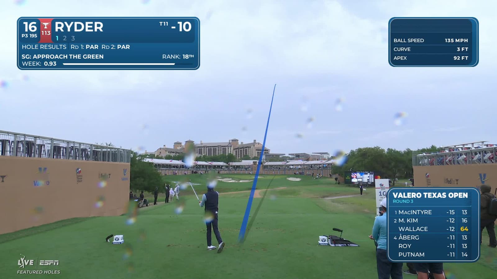 Sam Ryder | Round 3 | 16th hole | Shot 1 | 2026 Valero