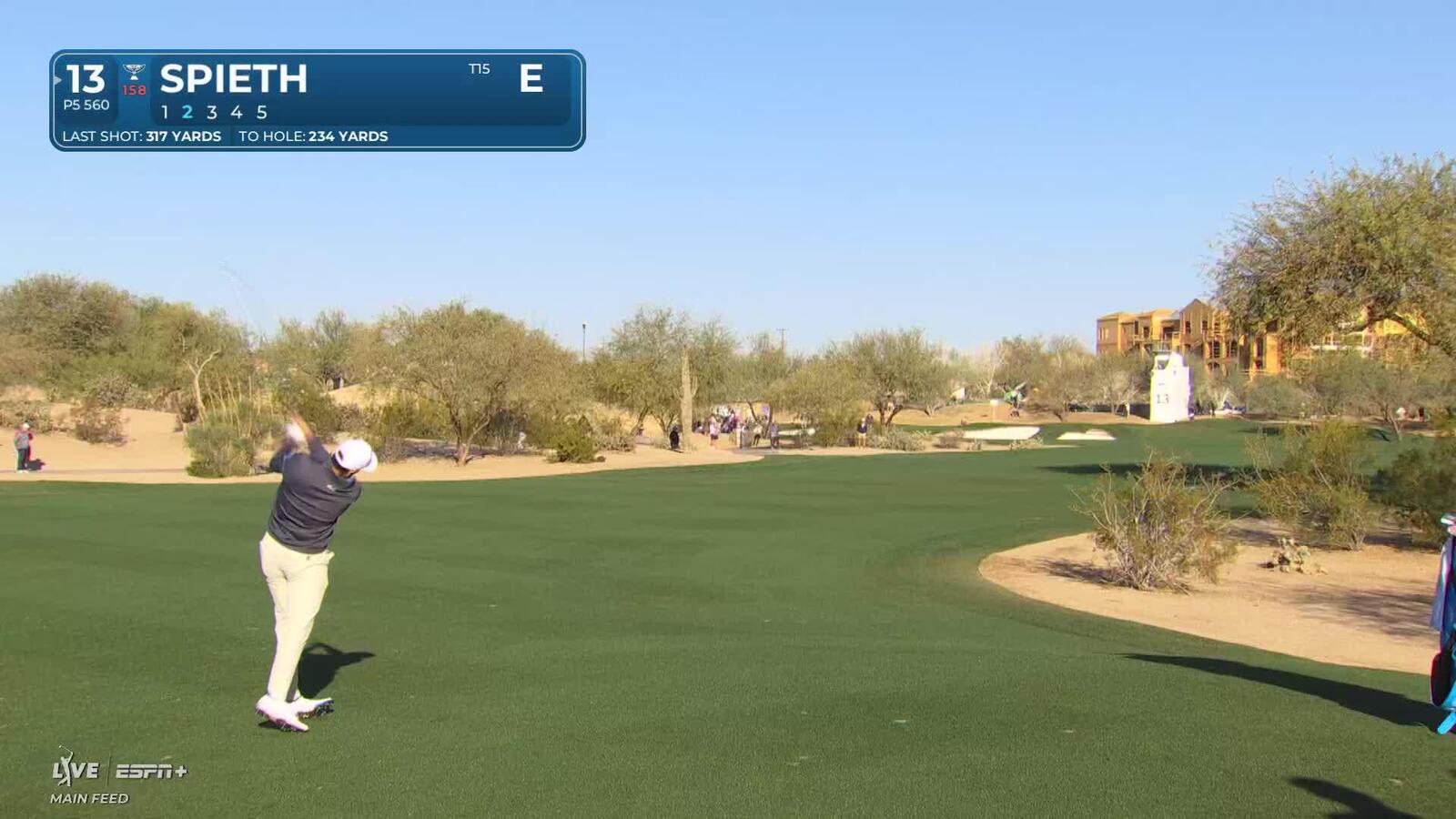 Jordan Spieth | Round 1 | 13th hole | Shot 2 | 2025 WM Phoenix Open