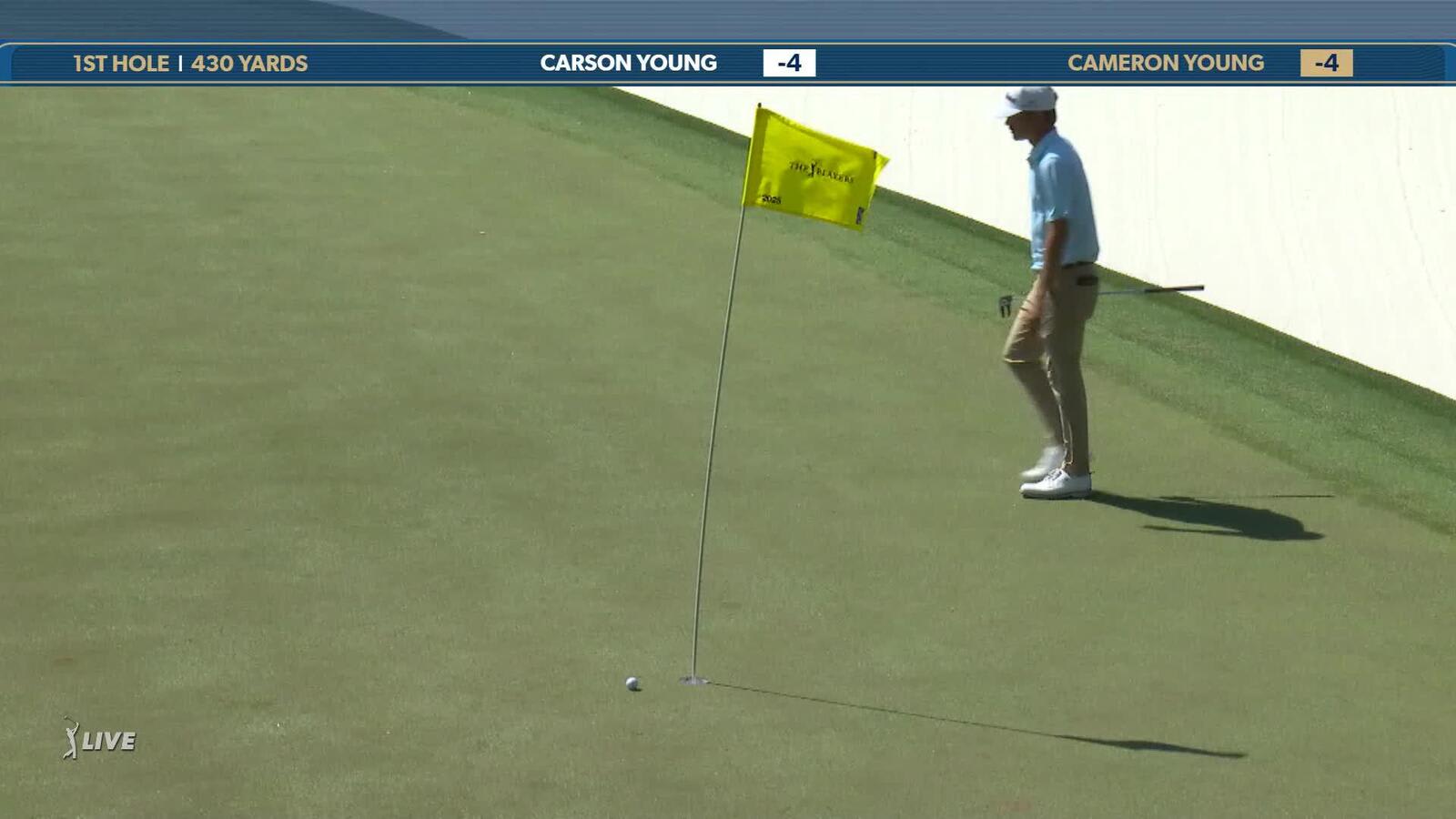 Cameron Young | Round 3 | 1st hole | Shot 4 | 2025 THE PLAYERS