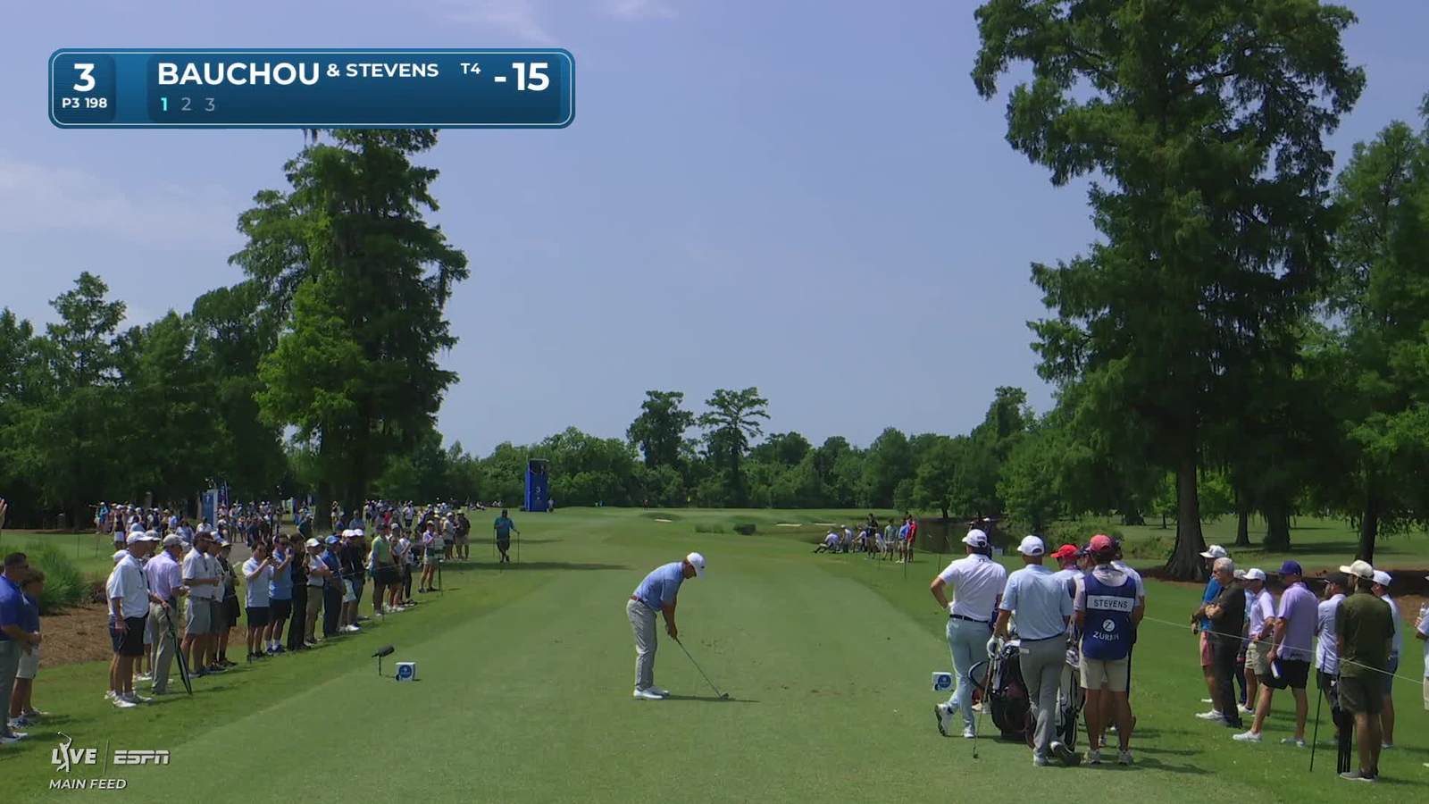 Zach Bauchou | Round 3 | 3rd hole | Shot 1 | 2026 Zurich Classic