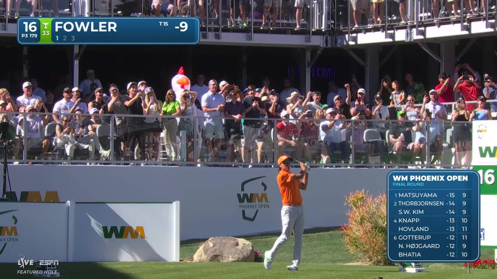 Rickie Fowler | Round 4 | 16th hole | Shot 1 | 2026 WM Phoenix Open