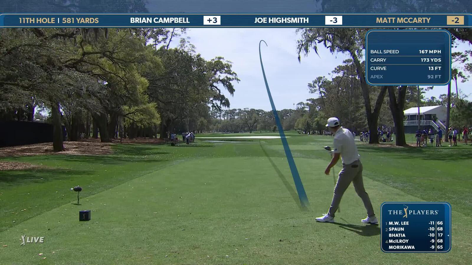 Matt McCarty | Round 2 | 11th hole | Shot 1 | 2025 THE PLAYERS