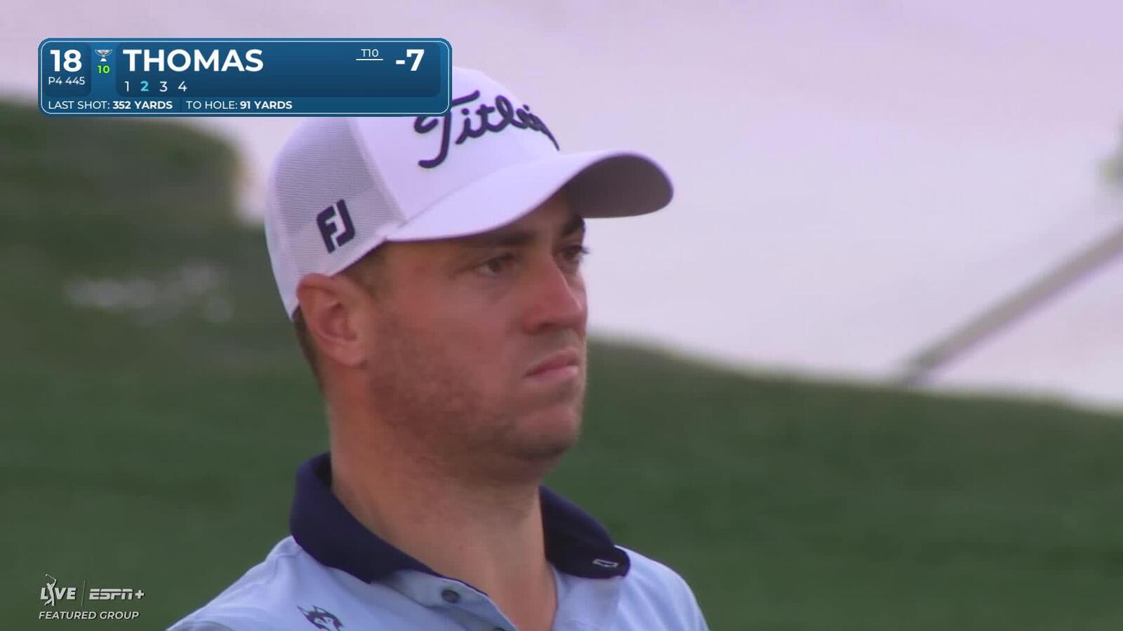 Justin Thomas | Round 2 | 18th hole | Shot 2 | 2025 WM Phoenix Open