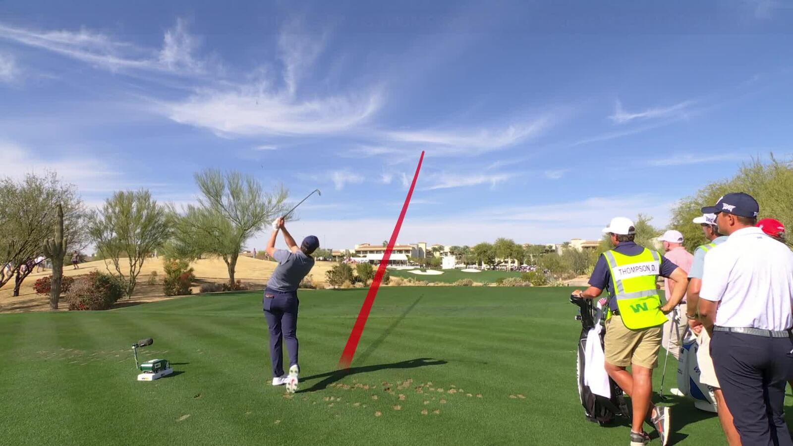 Davis Thompson | Round 2 | 4th hole | Shot 1 | 2025 WM Phoenix Open