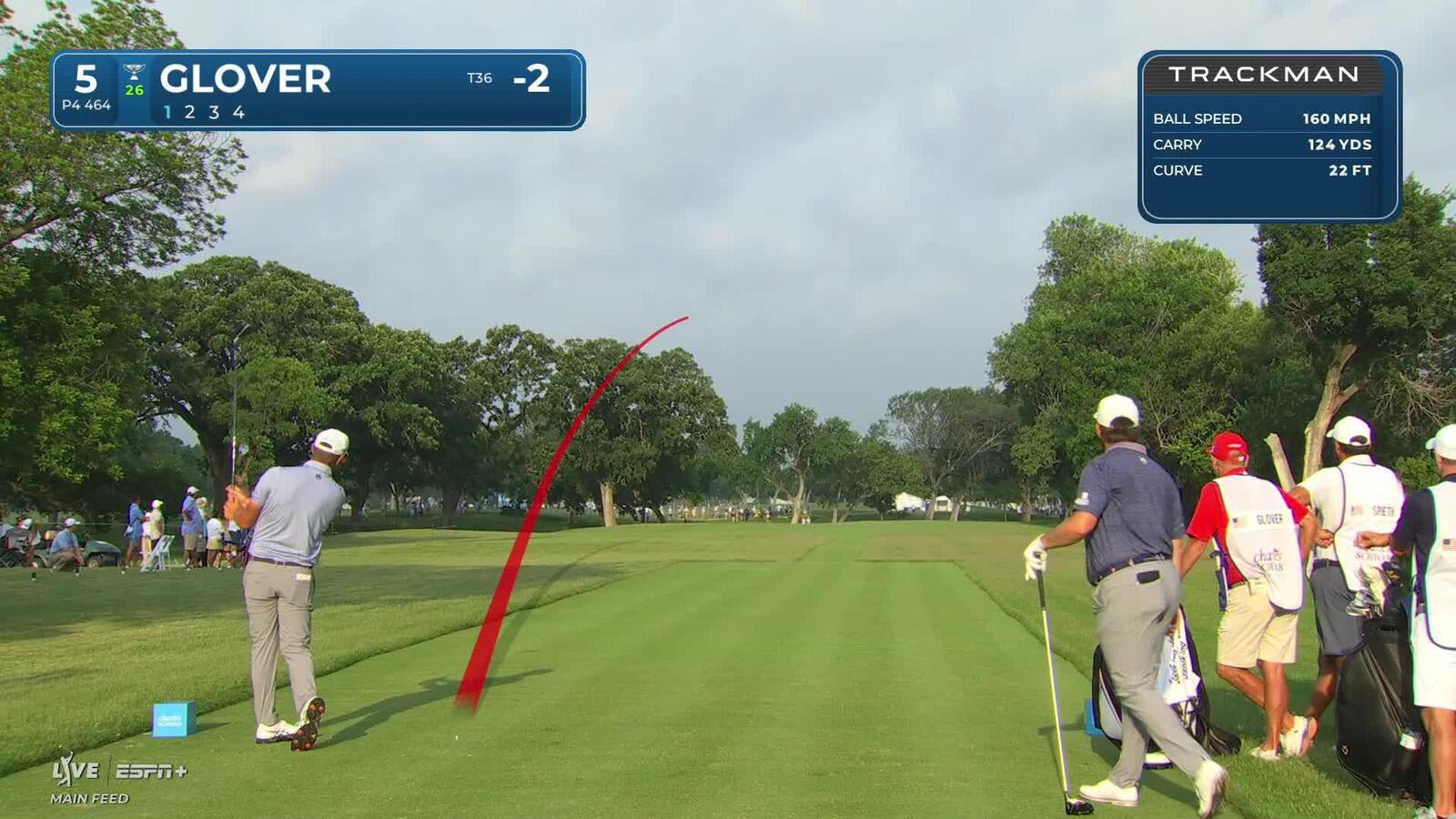 Lucas Glover | Round 3 | 5th hole | Shot 1 | 2025 Charles Schwab