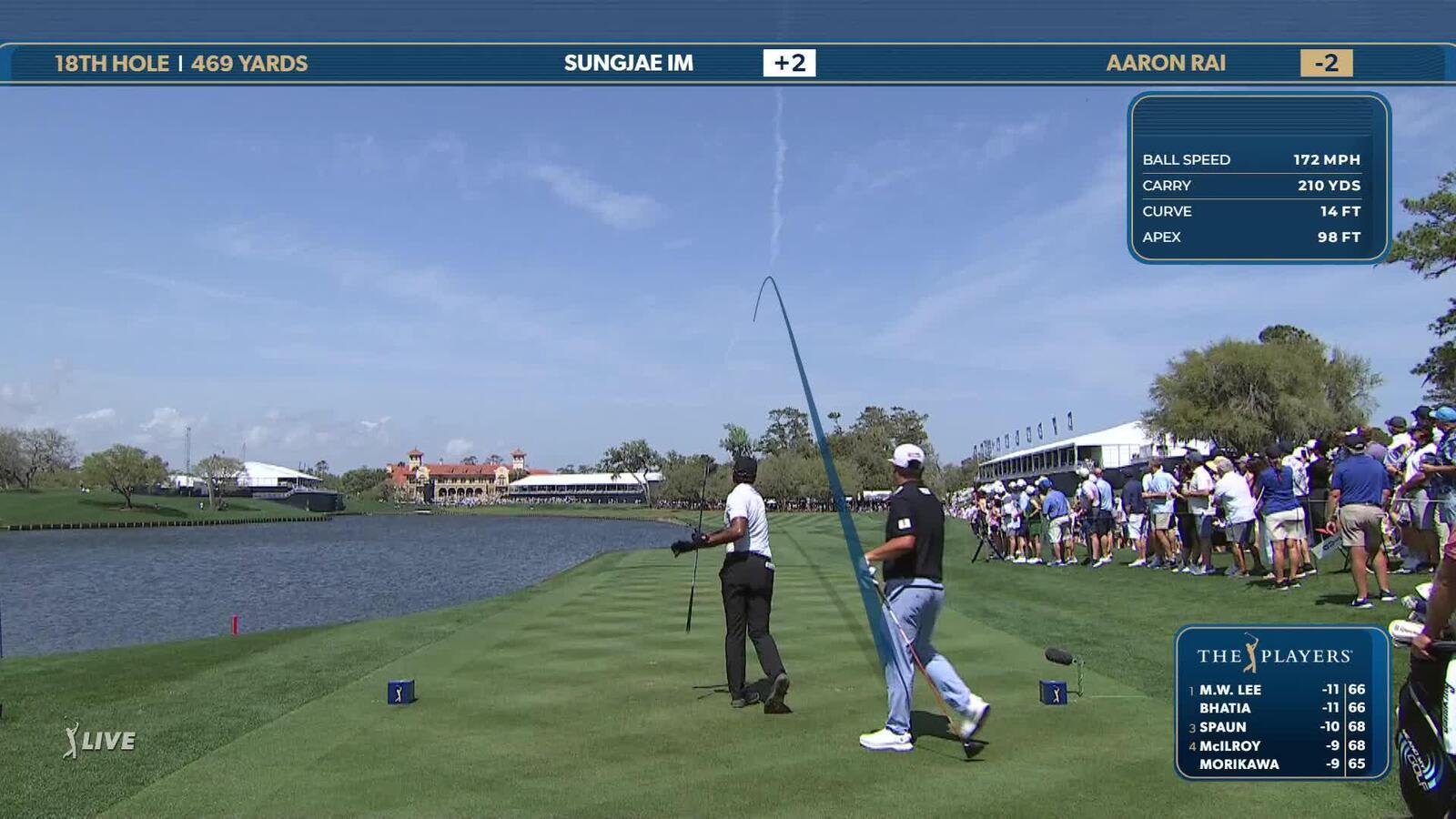 Aaron Rai | Round 3 | 18th hole | Shot 1 | 2025 THE PLAYERS