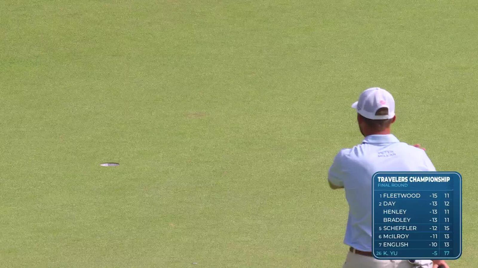 Kevin Yu | Round 4 | 18th hole | Shot 3 | 2025 Travelers