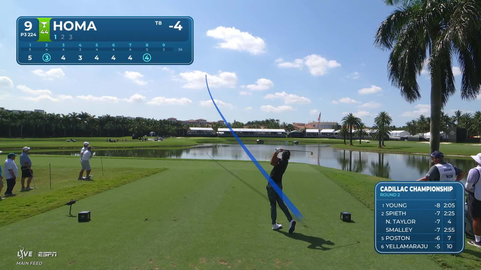 Max Homa | Round 2 | 9th hole | Shot 1 | 2026 Cadillac