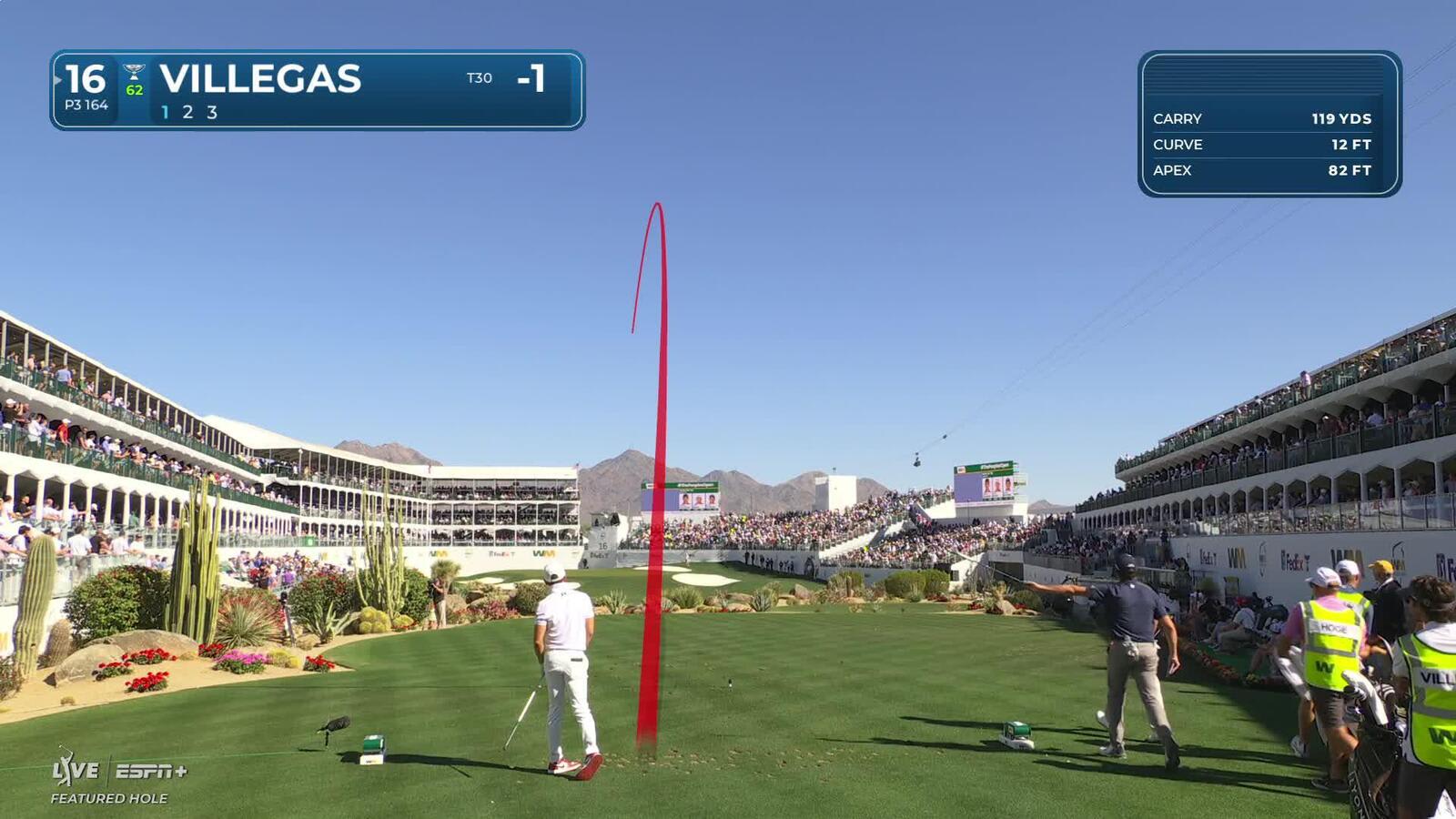 Camilo Villegas | Round 1 | 16th hole | Shot 1 | 2025 WM Phoenix Open