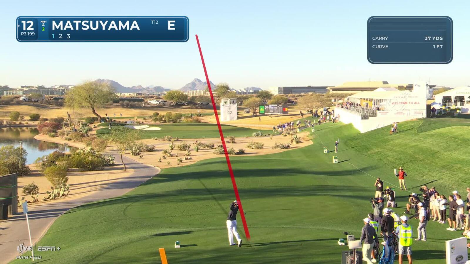 Hideki Matsuyama | Round 1 | 12th hole | Shot 1 | 2025 WM Phoenix Open