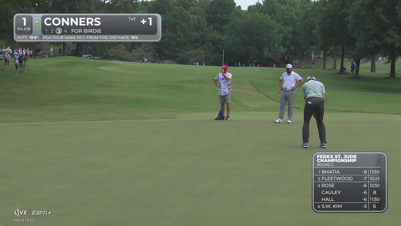 Corey Conners | Round 2 | 1st hole | Shot 3 | 2025 FedEx St. Jude