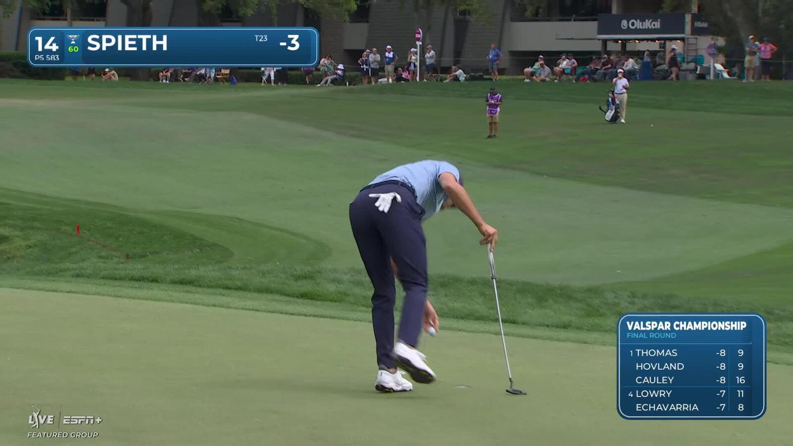 Jordan Spieth | Round 4 | 14th hole | Shot 5 | 2025 Valspar