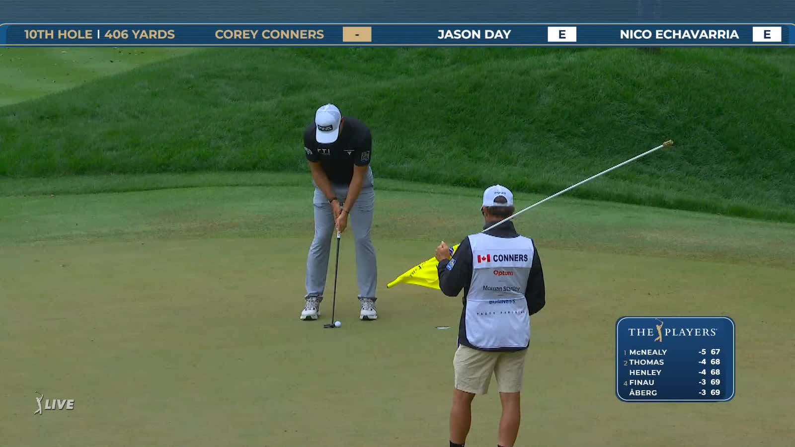 Corey Conners | Round 1 | 10th hole | Shot 3 | 2026 THE PLAYERS