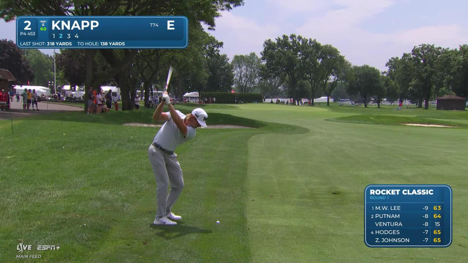 Jake Knapp | Round 1 | 2nd hole | Shot 2 | 2025 Rocket Classic