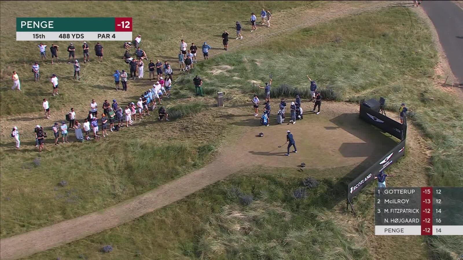 Marco Penge | Round 4 | 15th hole | Shot 1 | 2025 Genesis Scottish Open
