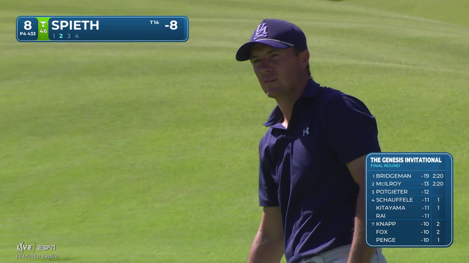 Jordan Spieth | Round 4 | 8th hole | Shot 2 | 2026 The Genesis