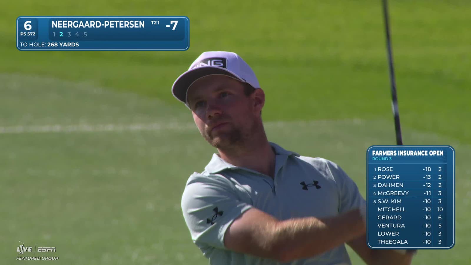 Rasmus Neergaard-Petersen | Round 3 | 6th hole | Shot 2 | 2026 Farmers