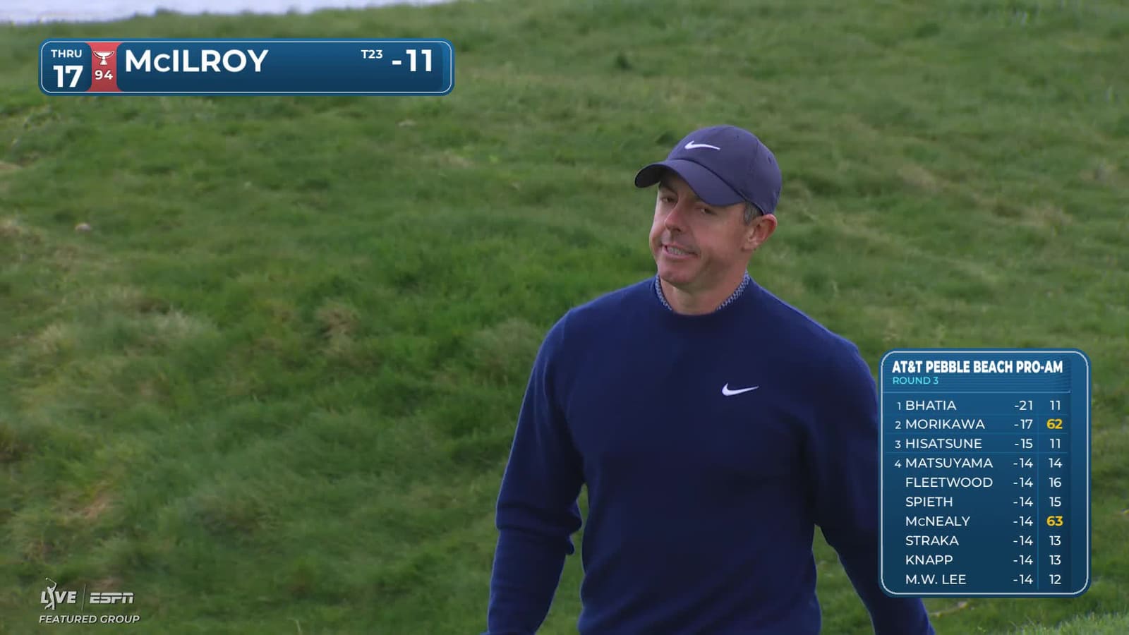 Rory McIlroy | Round 3 | 17th hole | Shot 3 | 2026 AT&T Pebble Beach