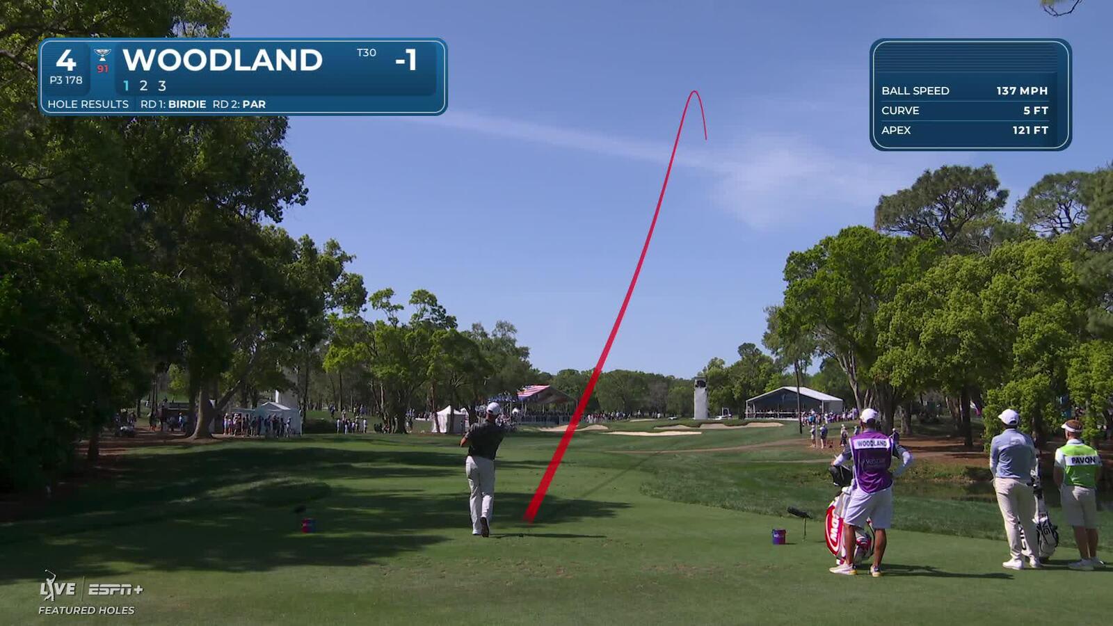 Gary Woodland | Round 3 | 4th hole | Shot 1 | 2025 Valspar