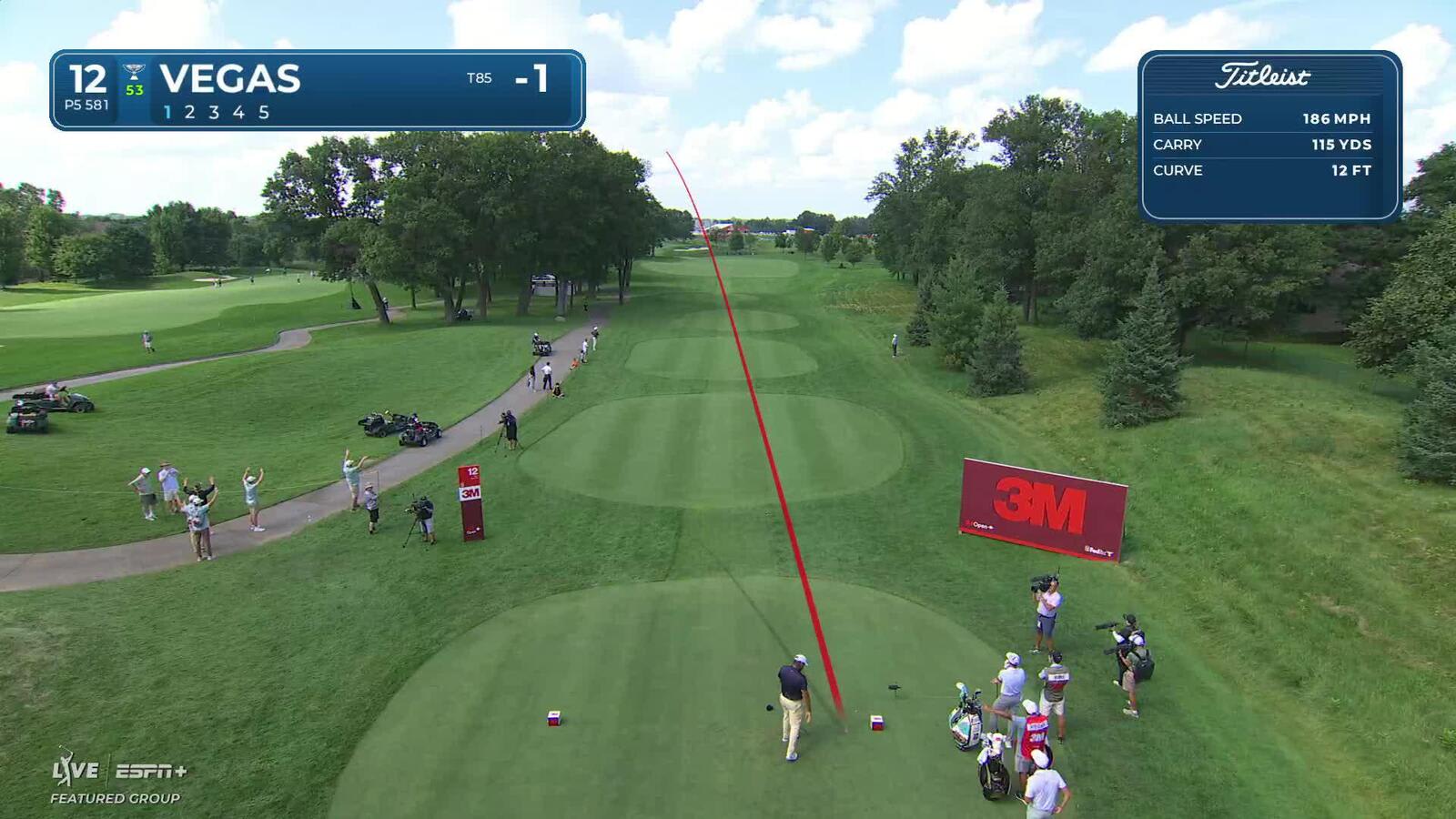 Jhonattan Vegas | Round 1 | 12th hole | Shot 1 | 2025 3M Open