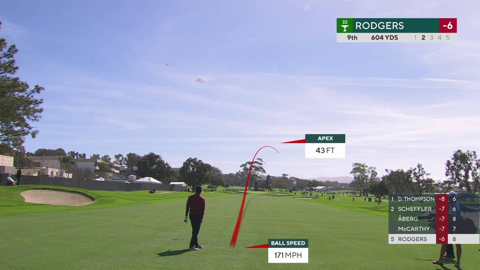 Patrick Rodgers | Round 3 | 9th hole | Shot 2 | 2025 Genesis