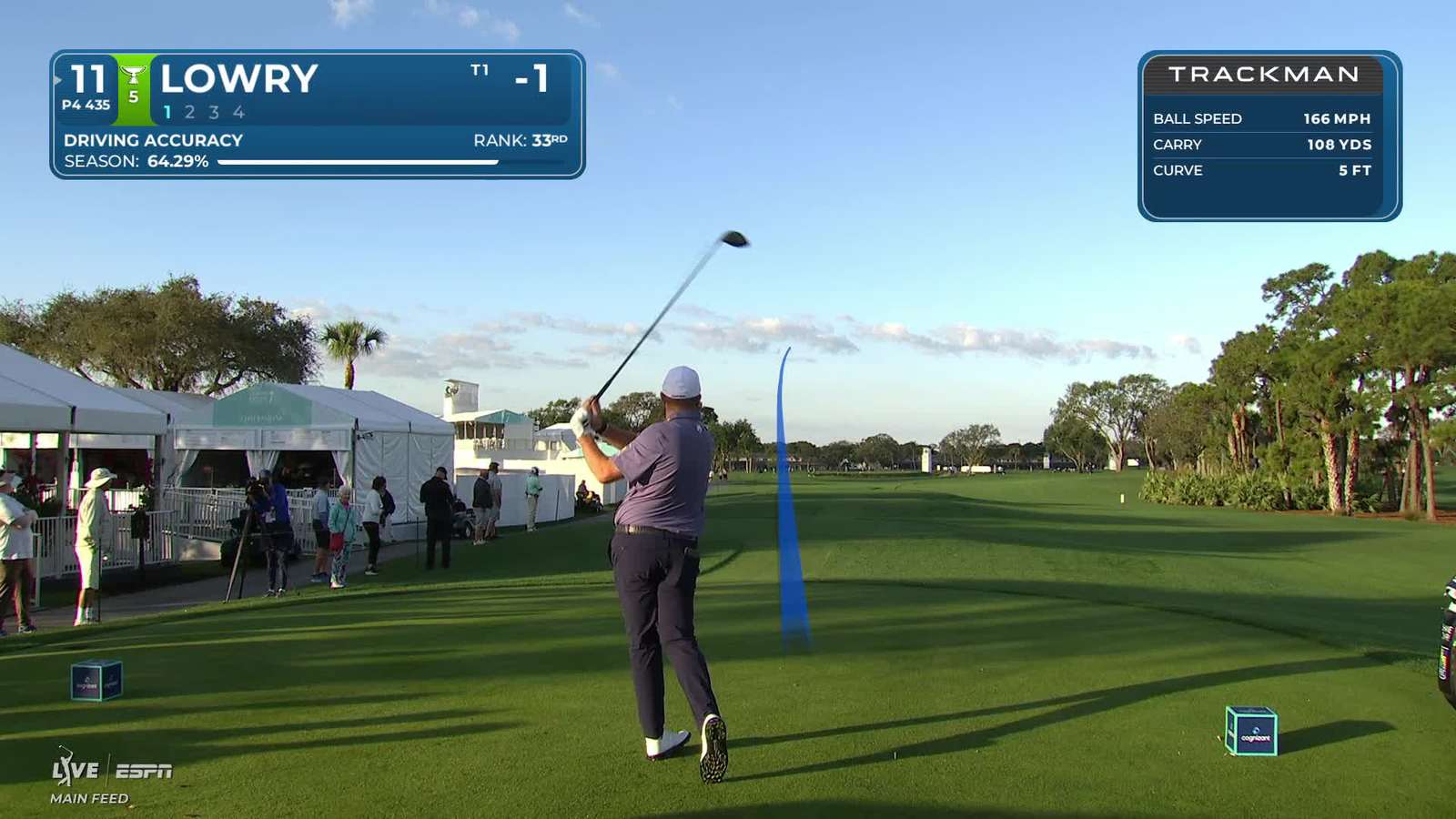 Shane Lowry | Round 1 | 11th hole | Shot 1 | 2026 Cognizant Classic