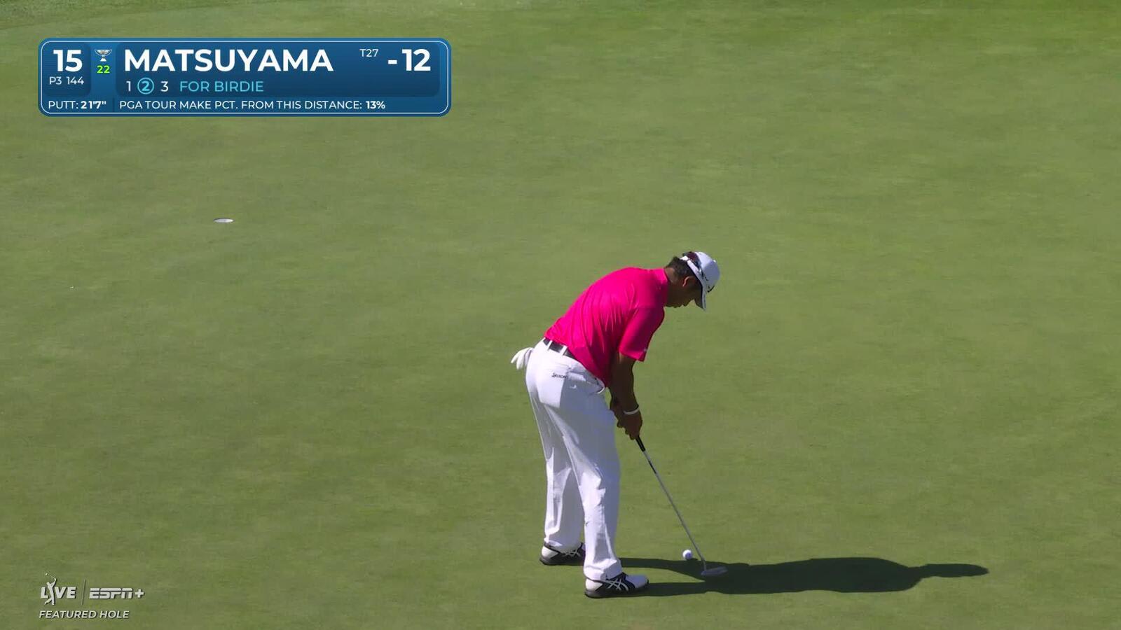 Hideki Matsuyama | Round 3 | 15th hole | Shot 2 | 2025 Rocket Classic
