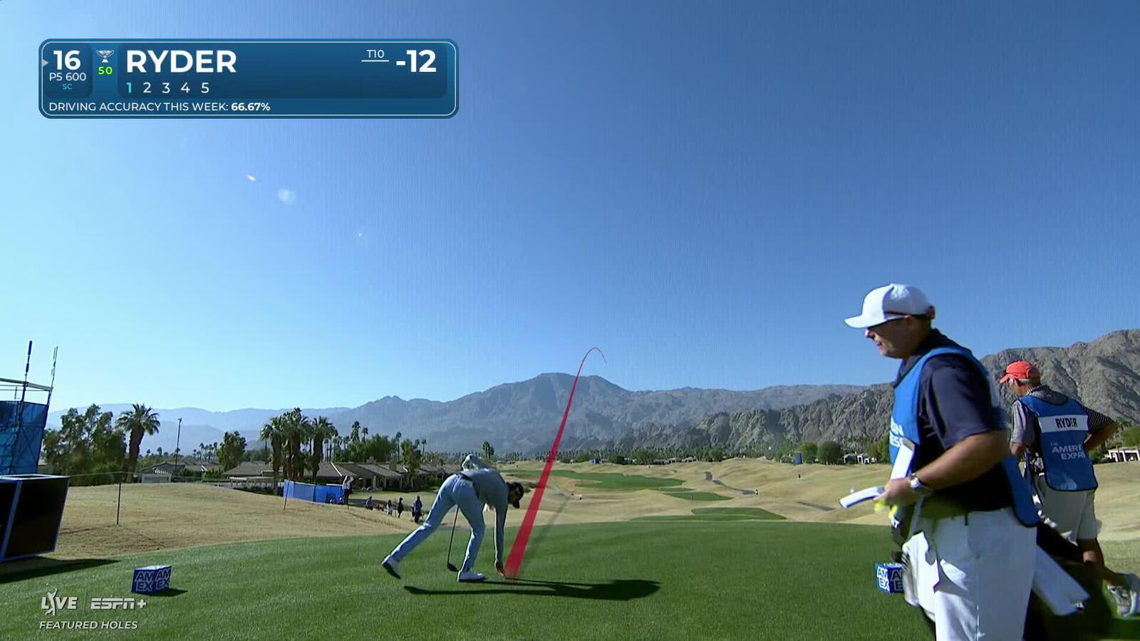 Sam Ryder | Round 3 | 16th hole | Shot 1 | 2025 The American Express