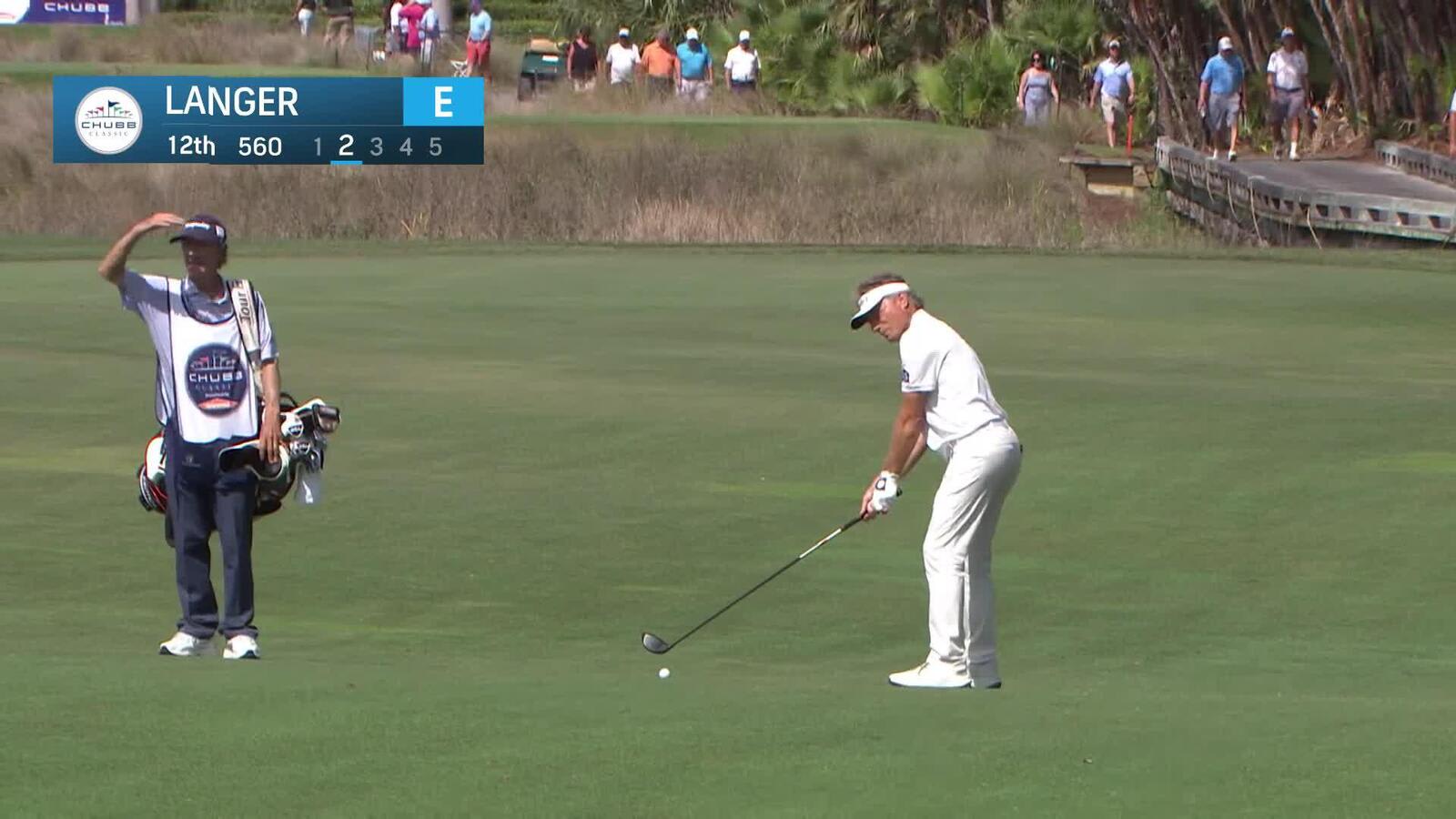 Bernhard Langer | Round 1 | 12th hole | Shot 2 | 2025 Chubb Classic