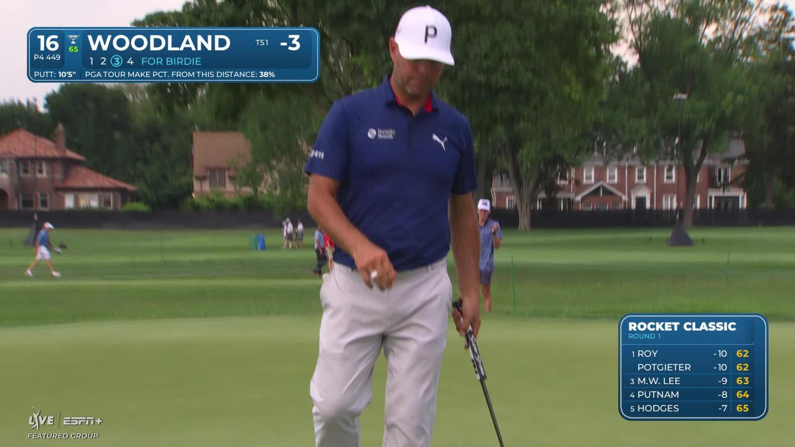 Gary Woodland | Round 1 | 16th hole | Shot 3 | 2025 Rocket Classic