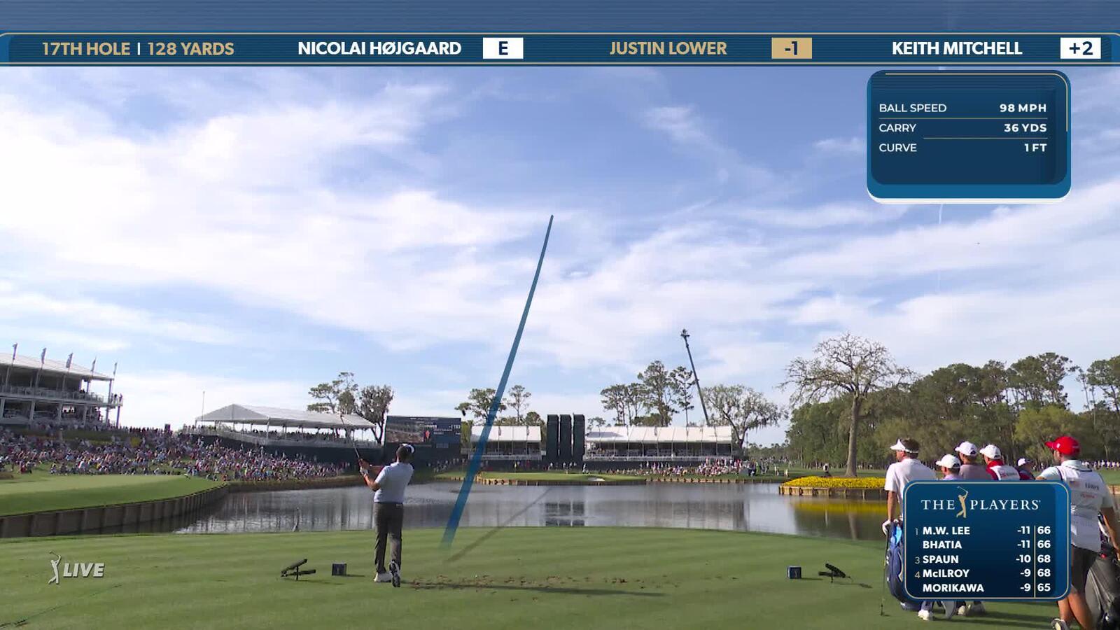 Justin Lower | Round 2 | 17th hole | Shot 1 | 2025 THE PLAYERS